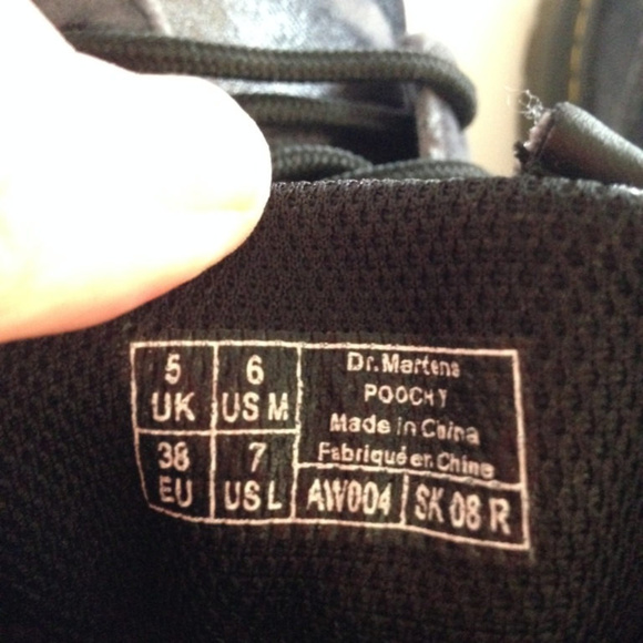 Doc Dr Martens grey blue velvet patent 8 eye boots - Picture 7 of 7